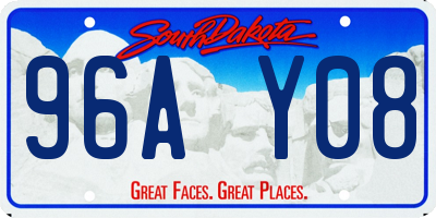 SD license plate 96AY08