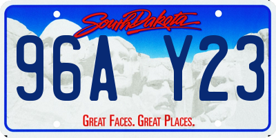 SD license plate 96AY23