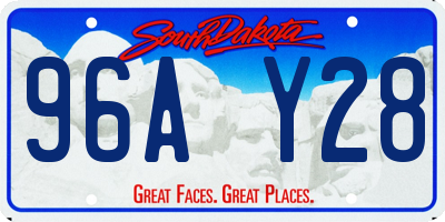 SD license plate 96AY28
