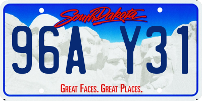 SD license plate 96AY31