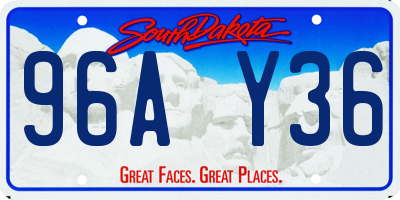 SD license plate 96AY36