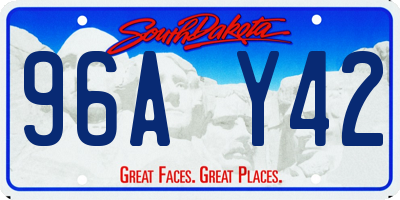 SD license plate 96AY42