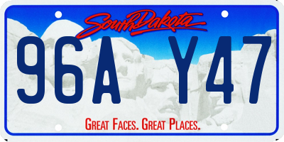 SD license plate 96AY47