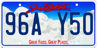 SD license plate 96AY50