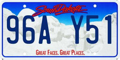 SD license plate 96AY51