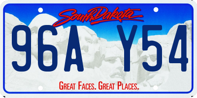 SD license plate 96AY54
