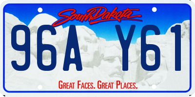SD license plate 96AY61