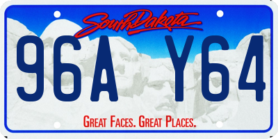 SD license plate 96AY64