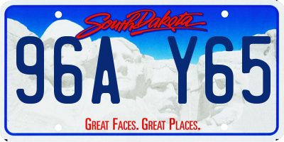 SD license plate 96AY65