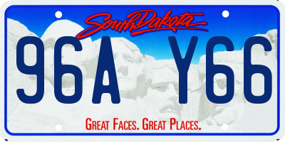 SD license plate 96AY66