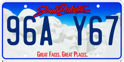 SD license plate 96AY67