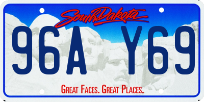 SD license plate 96AY69