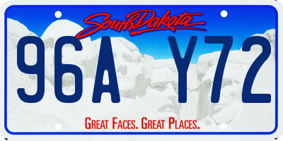 SD license plate 96AY72