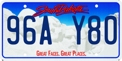 SD license plate 96AY80