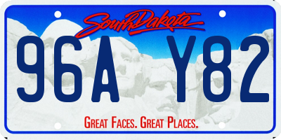 SD license plate 96AY82