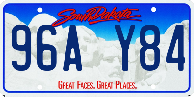 SD license plate 96AY84
