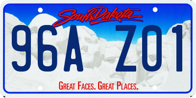 SD license plate 96AZ01