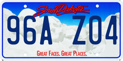 SD license plate 96AZ04