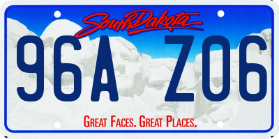 SD license plate 96AZ06