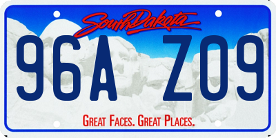 SD license plate 96AZ09