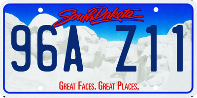 SD license plate 96AZ11
