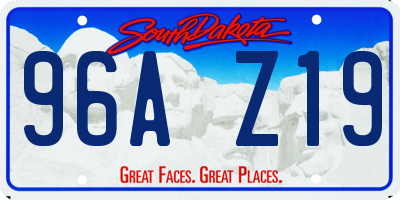 SD license plate 96AZ19