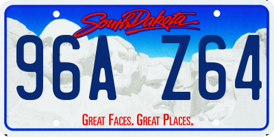 SD license plate 96AZ64