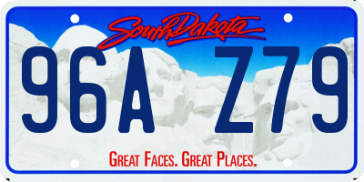 SD license plate 96AZ79