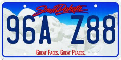 SD license plate 96AZ88