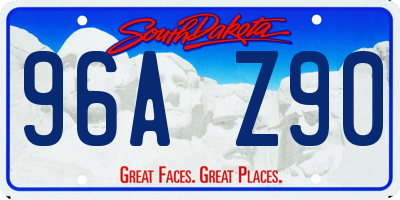 SD license plate 96AZ90