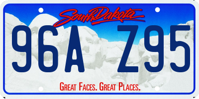 SD license plate 96AZ95