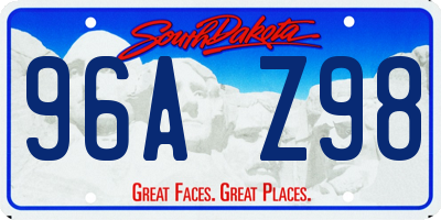 SD license plate 96AZ98