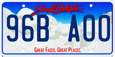 SD license plate 96BA00