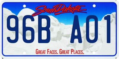 SD license plate 96BA01
