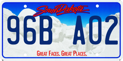 SD license plate 96BA02
