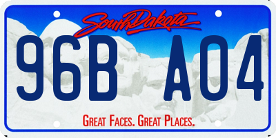 SD license plate 96BA04
