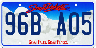 SD license plate 96BA05
