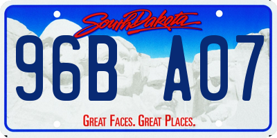 SD license plate 96BA07