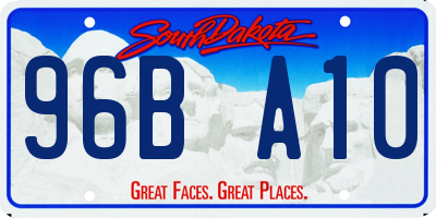 SD license plate 96BA10