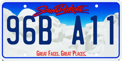 SD license plate 96BA11