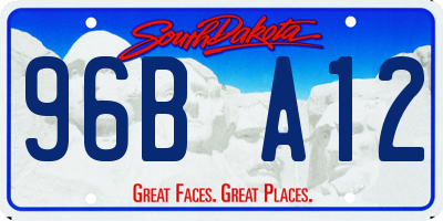 SD license plate 96BA12