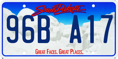 SD license plate 96BA17