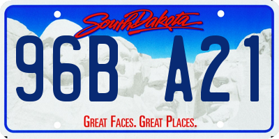 SD license plate 96BA21