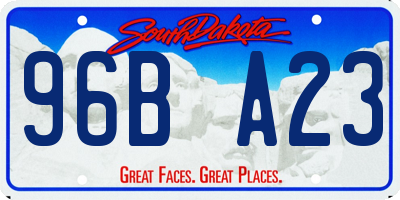 SD license plate 96BA23