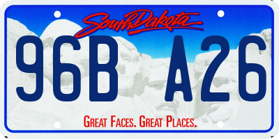 SD license plate 96BA26