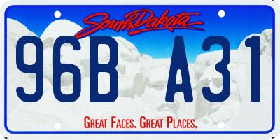 SD license plate 96BA31