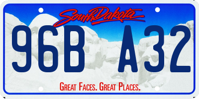 SD license plate 96BA32
