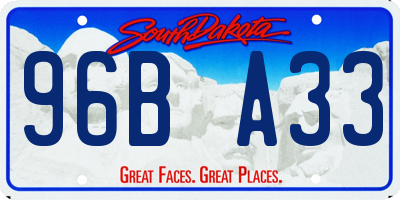 SD license plate 96BA33