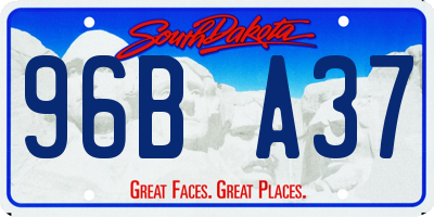 SD license plate 96BA37