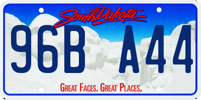 SD license plate 96BA44